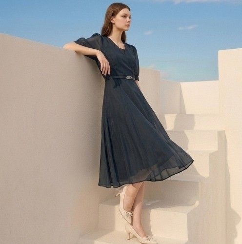 시스루 플레어 벨트 원피스 (M1BGWO3910 DV1)_IC