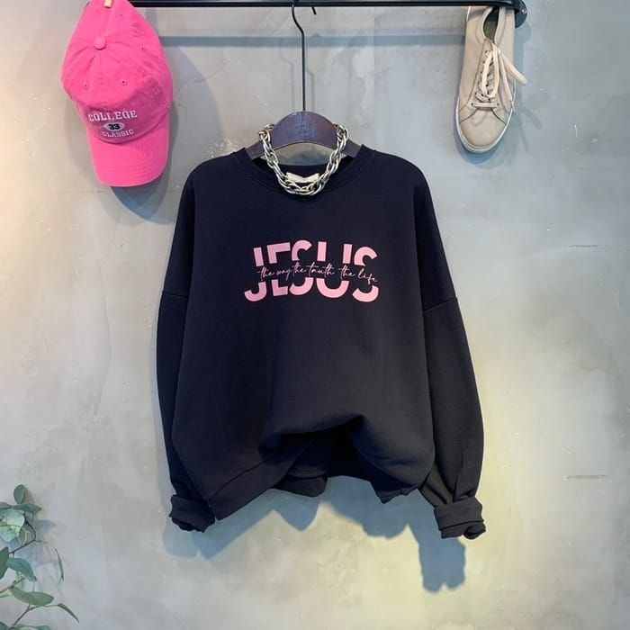 씨샵인더룸 / (봄신상 무료배송)저스 배색 레터링 프린팅 ..