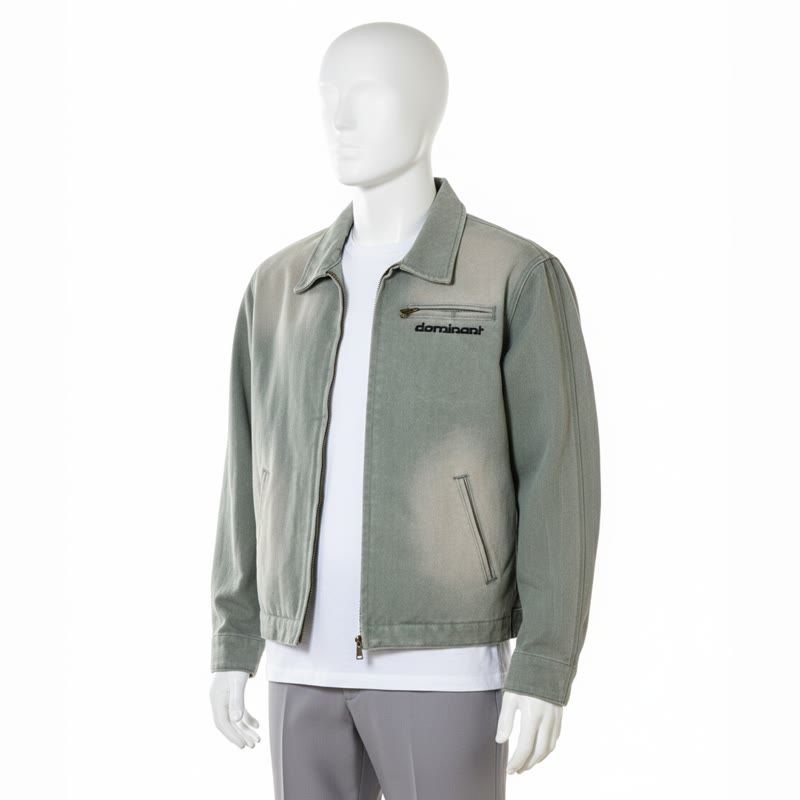 도미넌트 H.L 워싱 워크 자켓 카키 워크웨어 아우터