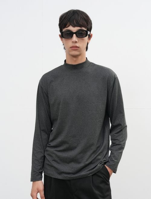 브랜드정품 제너럴아이디어 GENERALIDEA MAN 히트젯 하프넥 티셔츠 [CHARCOAL] SBE3U01007 155589