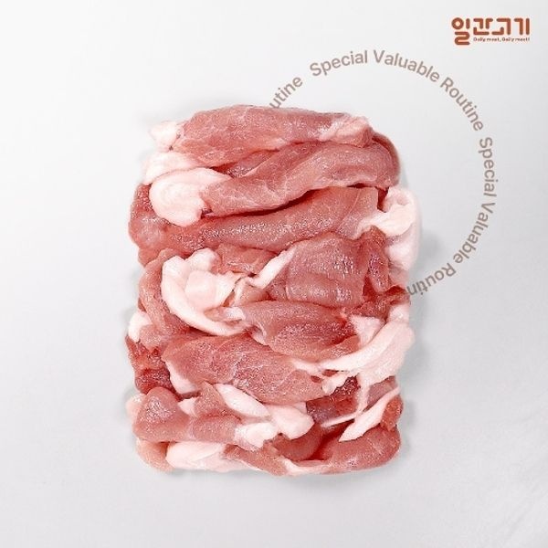 [일간고기][냉장] 국내산 한돈 후지(뒷다리살) 불고기용 500g
