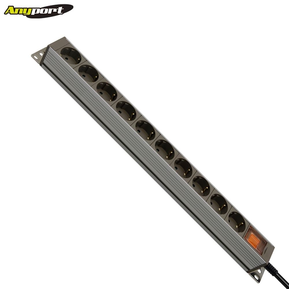 애니포트 AP-AL1030 국산 알루미늄 10구 멀티탭 250V 16A KC인증 (1050g 590X140X50mm) 3M