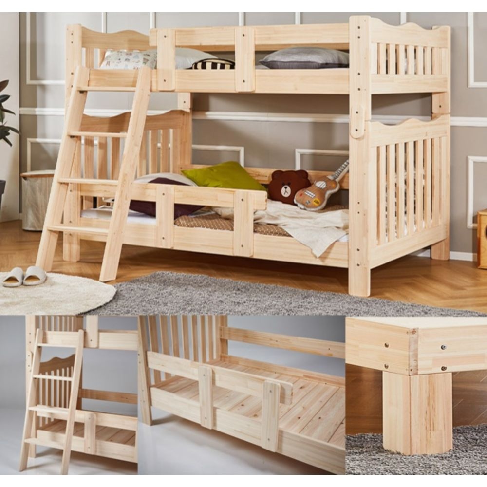 쌍둥이방 건강 피톤치드 편백 원목 2층 침대(SS) 좁은방 아동용 키즈 벙커
