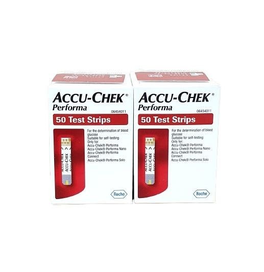 아큐첵 퍼포마 혈당검사지 2통 100매 일회용 유효기한26년 12월