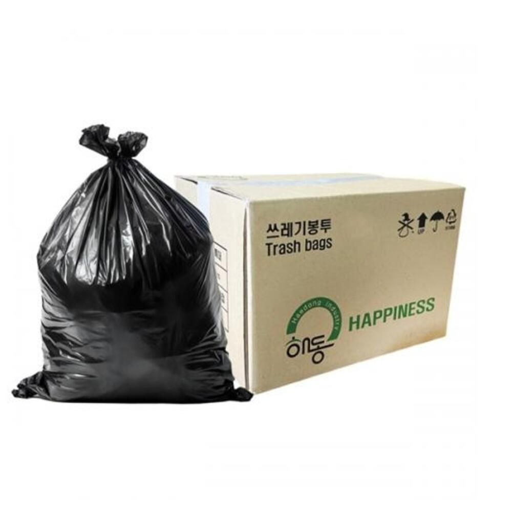 해동 평판 쓰레기통속봉투 질긴 쓰레기봉투 재활용자원분리용 TRASH BAGS 흑색 특대 300매