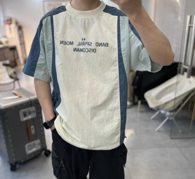 [롯데온] 남녀공용 바스락 반팔 라운드티 배색디자인 (9,850원 / 무배)