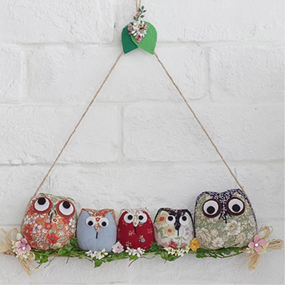 SOGGUPNORI 5인가족 알록달록 부엉이인형 가랜드 부엉이가랜드 벽장식 식당