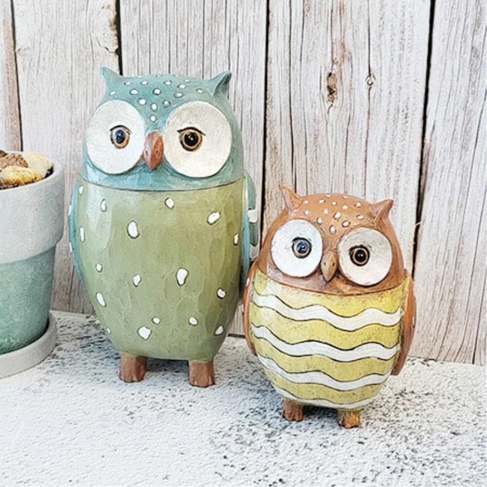 SOGGUPNORI 찻집 음식점 빈티지 나무느낌 부엉이인형 병원 재운 인형장식품