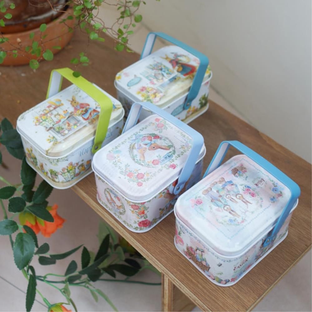 FH 쿠키 사탕선물 손잡이있는 예쁜 깡통상자2P 레스토랑 스틸케이스