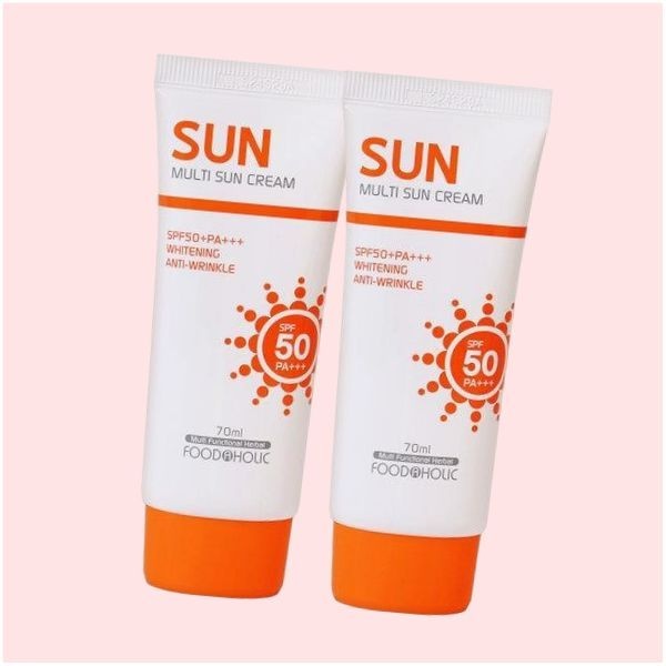 푸드어홀릭 (1+ 1)푸드어홀릭 멀티 선크림 70ml SPF50 PA+++ 백탁없는 혼합자차 썬크림 선블록 자외선차단제 4673769