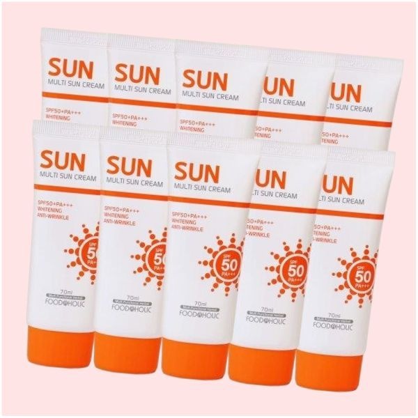 푸드어홀릭 (10개)푸드어홀릭 멀티 선크림 70ml SPF50 PA+++ 백탁없는 혼합자차 썬크림 선블록 자외선차단제 4673741