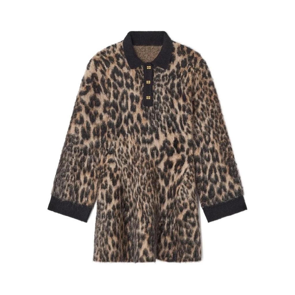 가니 가니 레오파드 프린트 버튼 미니 드레스 K2667 TP443485275