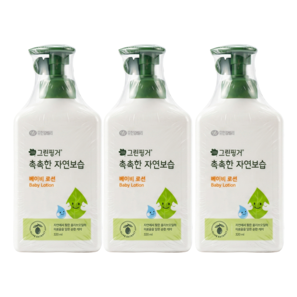 [오늘출발] 그린핑거 촉촉한 자연보습 베이비 로션 320ml X 3개 코스트