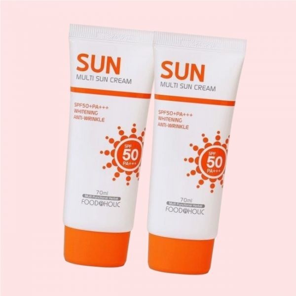 푸드어홀릭 (2개)푸드어홀릭 멀티 선크림 70ml SPF50 PA+++ 백탁없는 혼합자차 썬크림 선블록 자외선차단제 4758506
