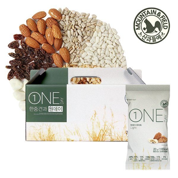 산과들에 산과들에하루견과 원데이라이트 20입 선물세트 20gx20봉 783407