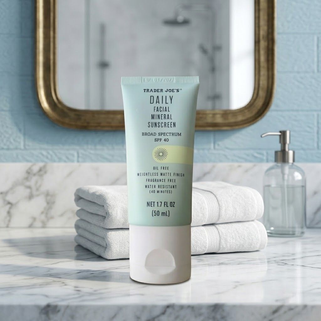 미국 트조 트레이더조 SPF40 데일리 미네랄 페이셜 선스크린 50ml 백탁없는 무기자차