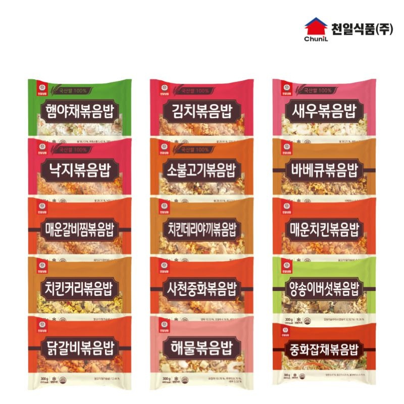 [천일식품]천일식품 볶음밥 300g 5+5봉 외 햄야채/새우/김치/낙지 등 골라담기 : 롯데ON