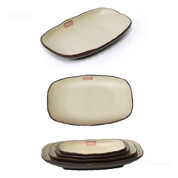 타원형 멜라민 식탁 반찬 담기 그릇 생선 구이 김치 나물 담기 용도