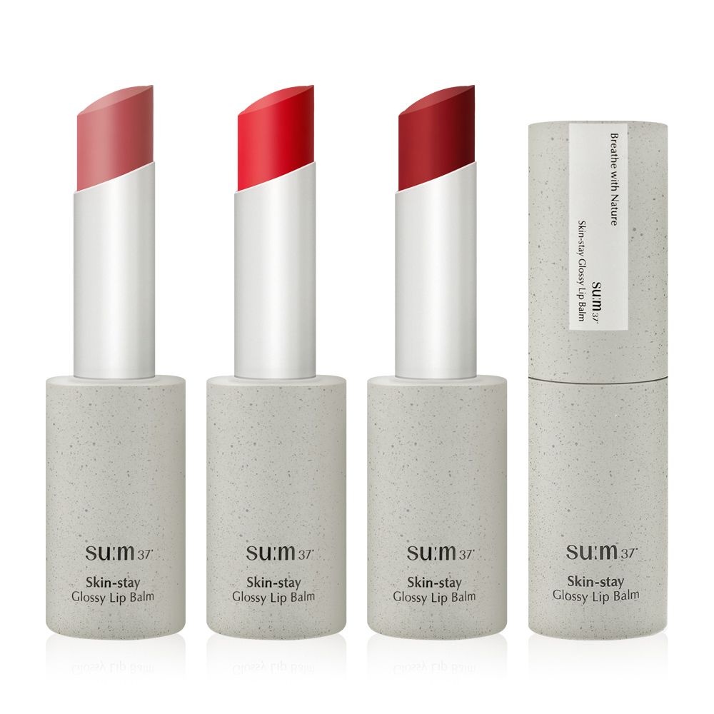 숨37도 스킨 스테이 글로시 립밤 4.2g 레드 로즈 코랄 고보습 멜팅 비건 립케어 입술보호