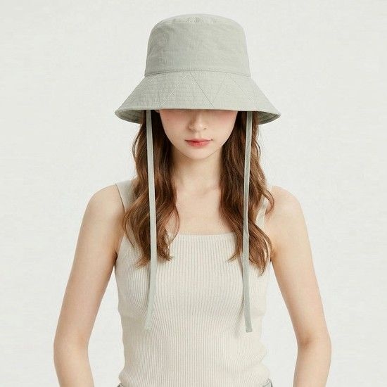 다나 바스락 여성 와이어 벙거지 보넷 리본 턱끈 버킷햇