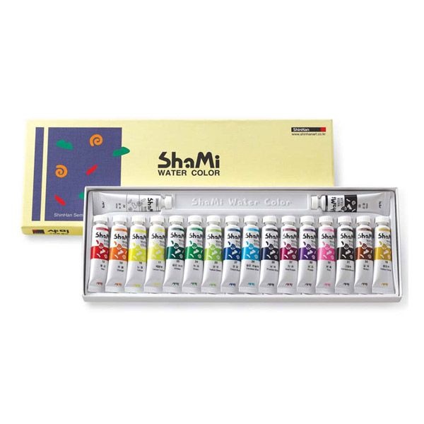 신한화구 신한 샤미 수채화 물감 10ml 18색