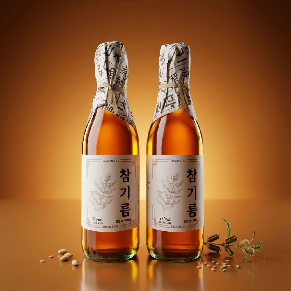 [온누리7%혜택]프리미엄 풍미가득 고소한 참기름/들기름 350ml 골라담기 (참기름 350ml)