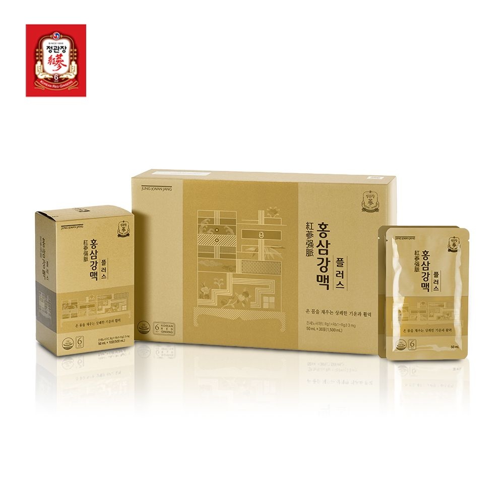정관장 홍삼강맥 플러스 50ml 30포 x3박스 6년근 홍삼 맥문동 오미자 대추