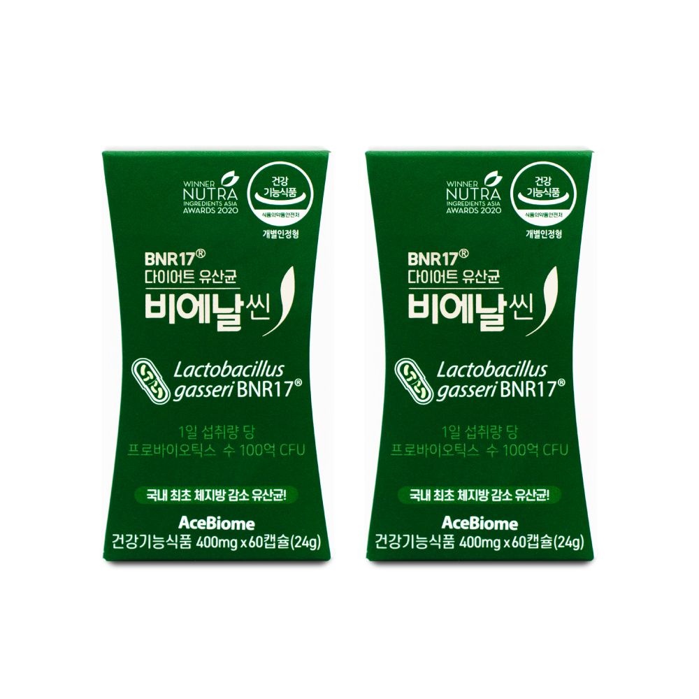 비에날씬 BNR17 다이어트 유산균 400mg x 60캡슐 X 2박스 I