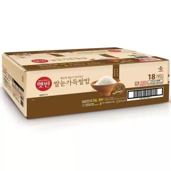 CJ 햇반 쌀눈가득쌀밥 210g x 18개 큰공기 즉석밥 햇밥 간편식 : 롯데ON