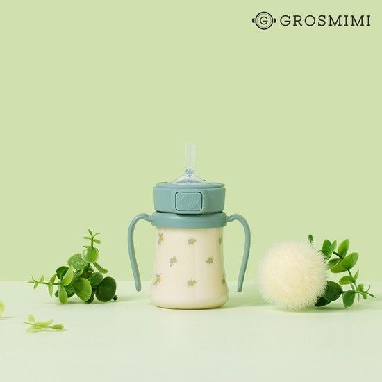 그로미미 올리브 PPSU 빨대컵 유아컵 아기물병 200ml