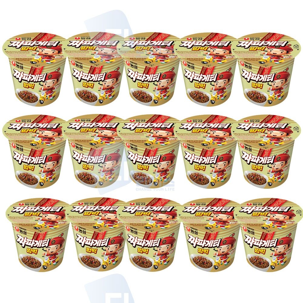 농심 짜파게티범벅 70g 15개 컵라면소컵 미니컵 짜장라면 간식 야식 짜장면