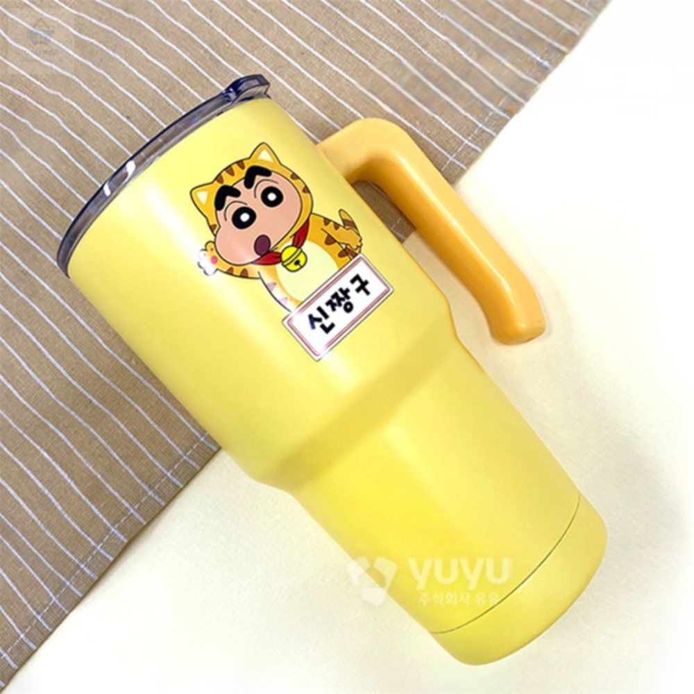 다소니디자인 짱구는못말려 대용량 텀블러 스테인리스텀블러 등산용보온병 휴대용텀블러