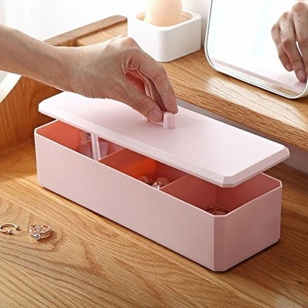 고품질 화장대 소품 정리함 핑크 예쁜 수납함 화장품정리대 화장품수납함 뷰티케이스 화장품서랍 WFLTICP