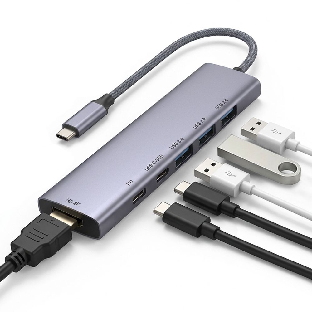 [키스쿠] 멀티포트 6in1 USB C타입 허브 OG26EA