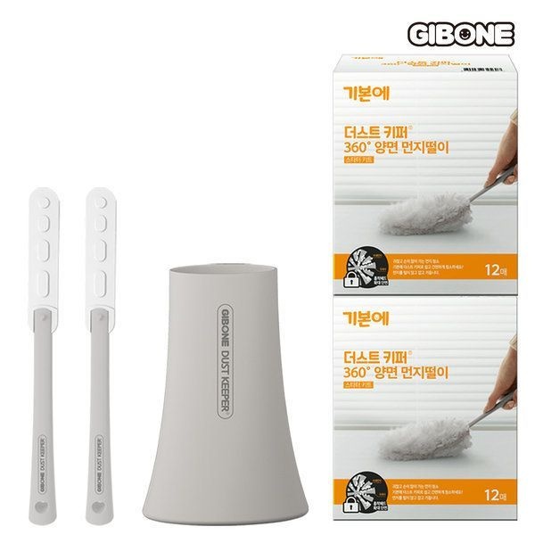 기본에 더스트키퍼 먼지떨이 스마트팩(먼지떨이12매x2팩+핸디스틱2개+보관함1개)117352