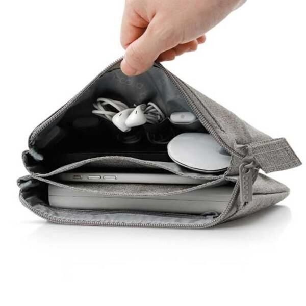 [셀러허브잡화] 충전기 마우스 USB 보관 파우치 가방 13인치 맥북케이스