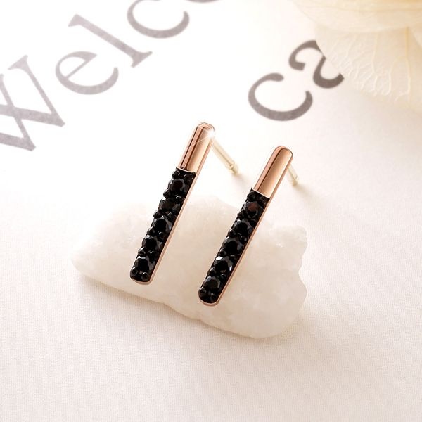골드팡 18k 블랙빼빼로 귀걸이 데일리 스틱 데이 여자 친구 이벤트 선물
