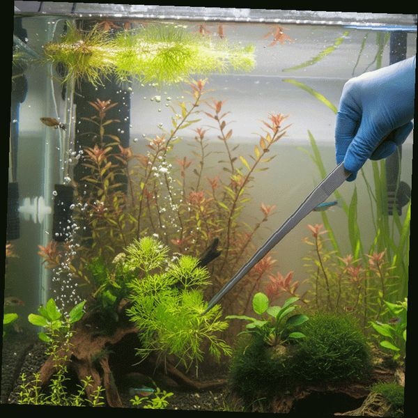 수족관 수초 식재 전용 긴 핀셋 스테인리스 직선형 집게 청소 도구 어항 관리