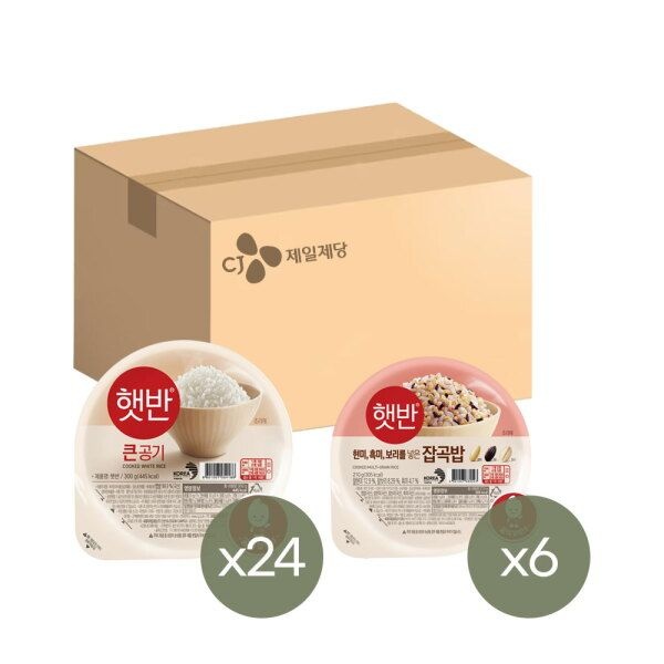 CJ제일제당 [CJ제일제당] 햇반 큰공기 300g x24개+잡곡밥 210g x6개
