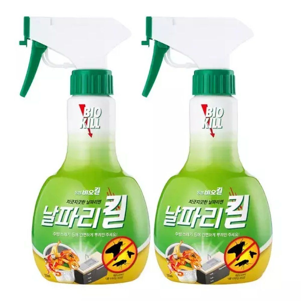 비오킬 나방 모기 살충제 파리 날파리킬 2개 370ml 전문 맞춤 활력 연막
