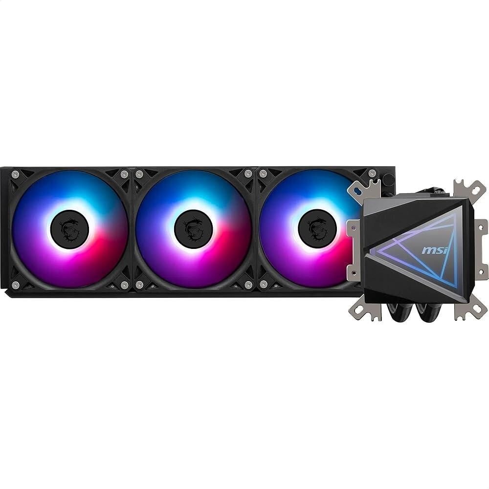 [해외] MSI MAG CORELIQUID I360 AIO CPU 액체 쿨러 - 확대 구리 콜드 플레이트, ARGB 블록헤드 및 LDB 팬, 듀얼 챔버 워터 블록, 스플