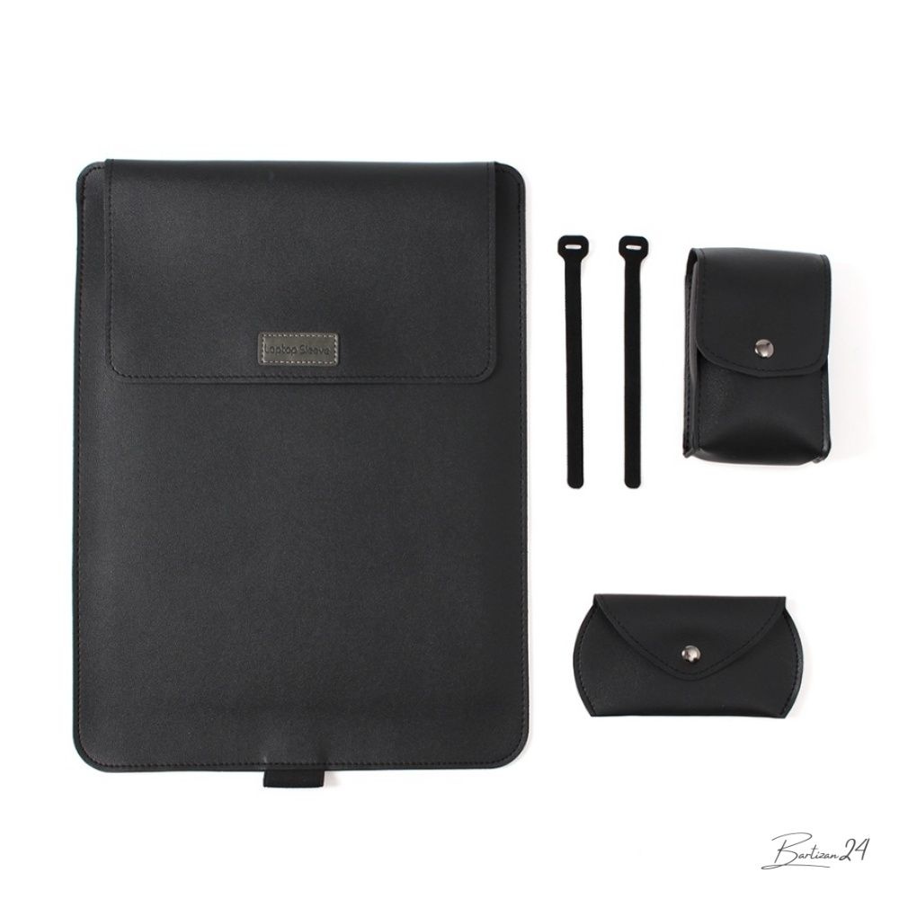 슬림엣지 노트북 파우치 세트 블랙 15.6형 마우스패드 대학생 올인원 모던 거치대 휴대용