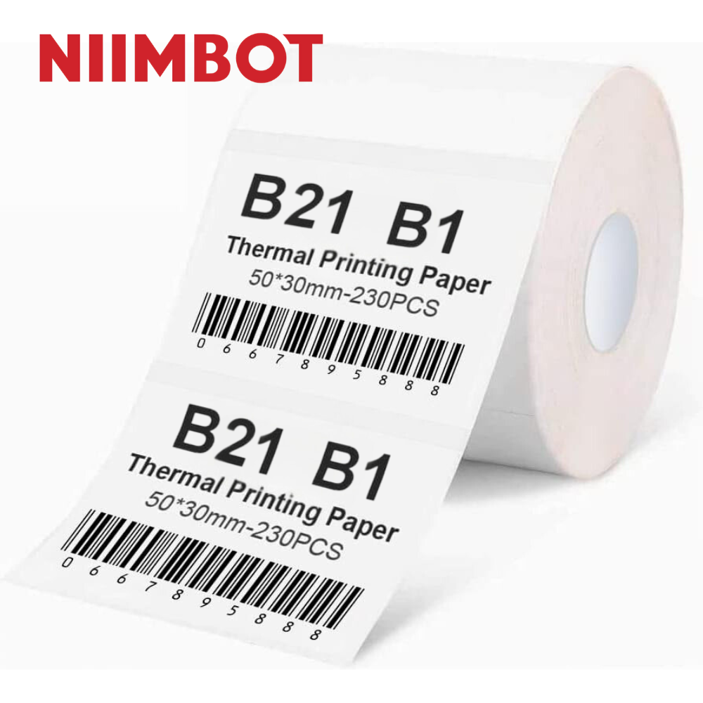 님봇라벨기 Niimbot B21 B1 라벨프린터 라벨지 (화이트 라벨지)
