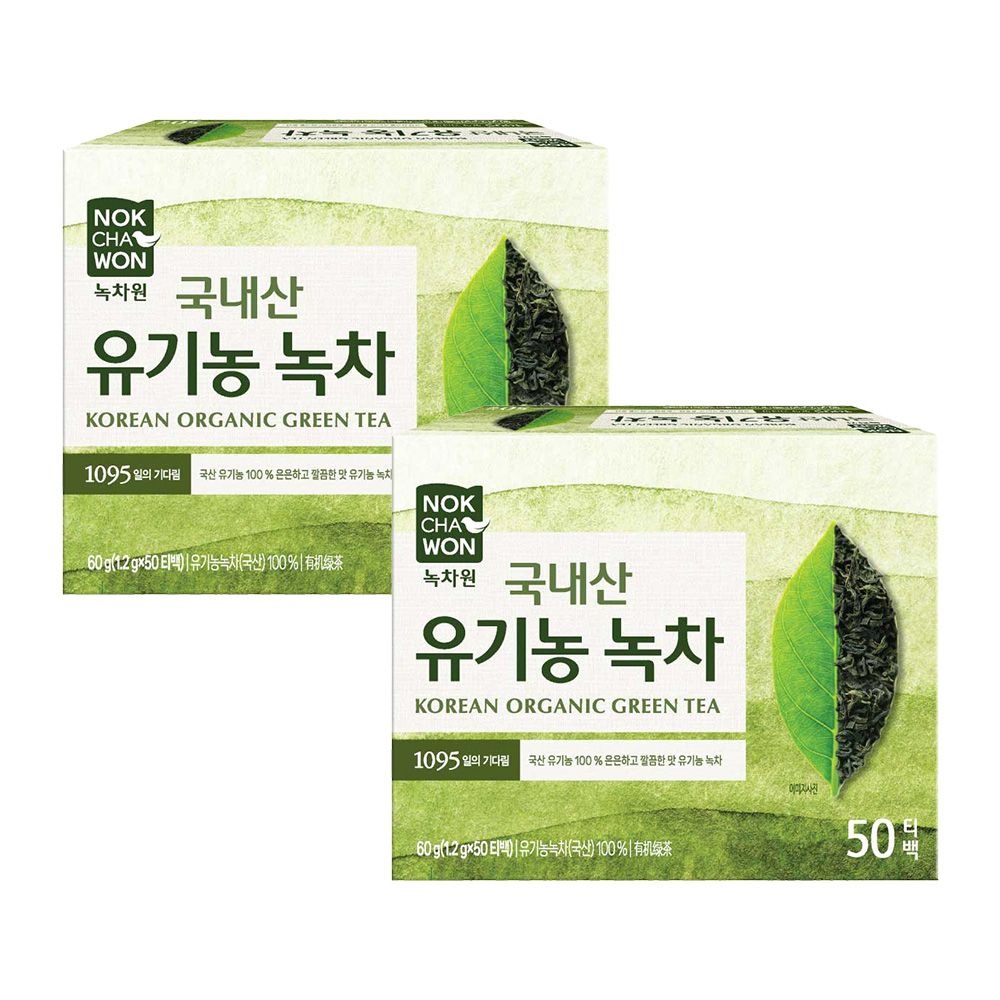 [오늘출발] 녹차원 유기농녹차 50티백 x 2팩