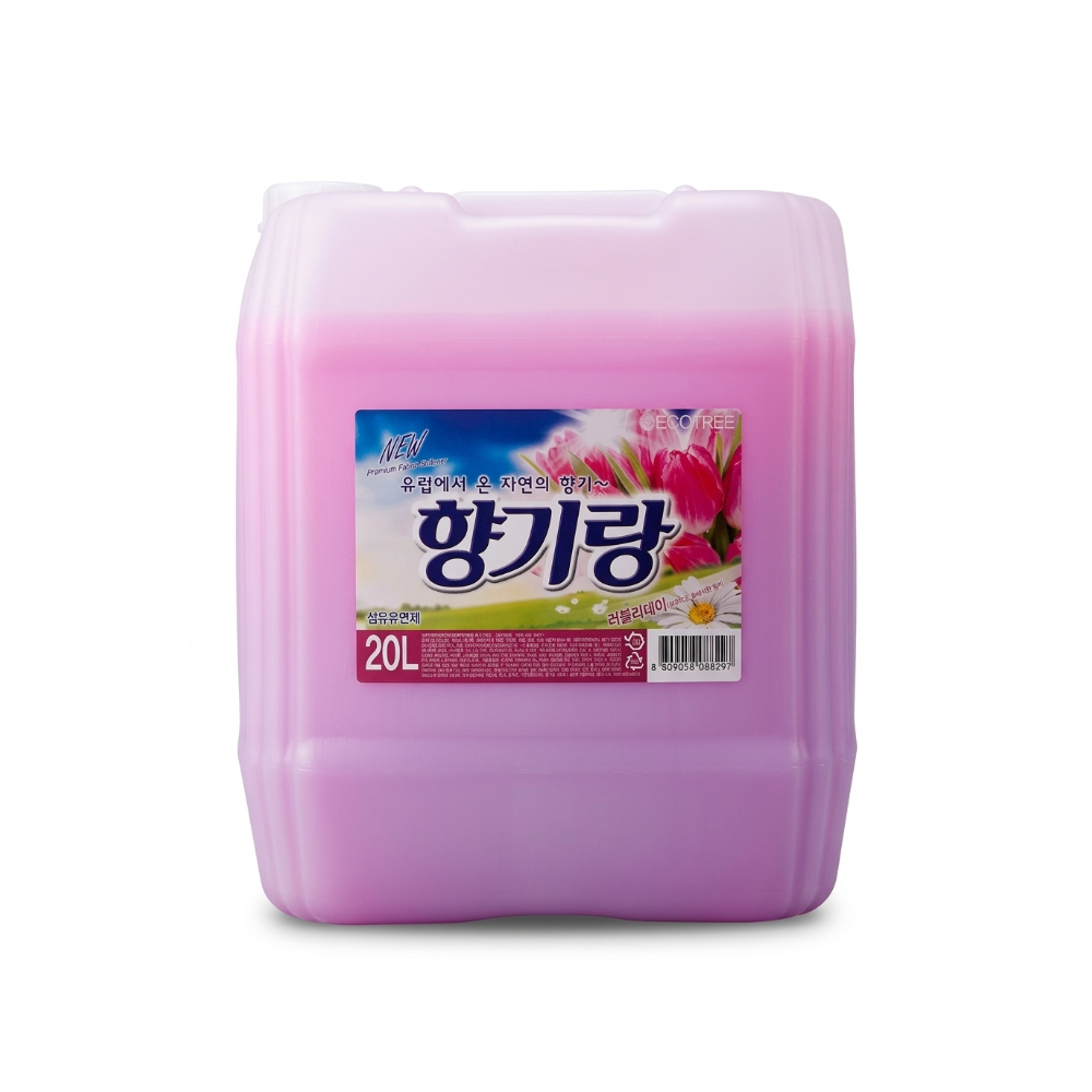 향기랑 프리미엄 섬유유연제 핑크 후리지아 향 20L 대용량 말통 피죤 업소용