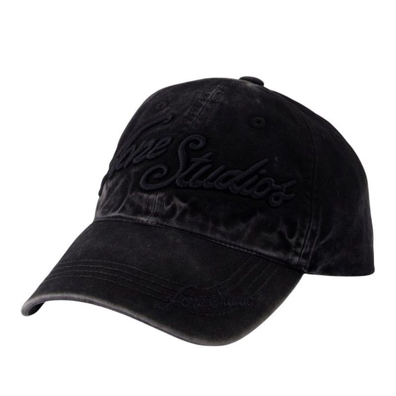 ACNE STUDIOS 아크네 스튜디오 아크네스튜디오 로고 자수 코튼 베이스볼 캡 C40416 900 BLACK