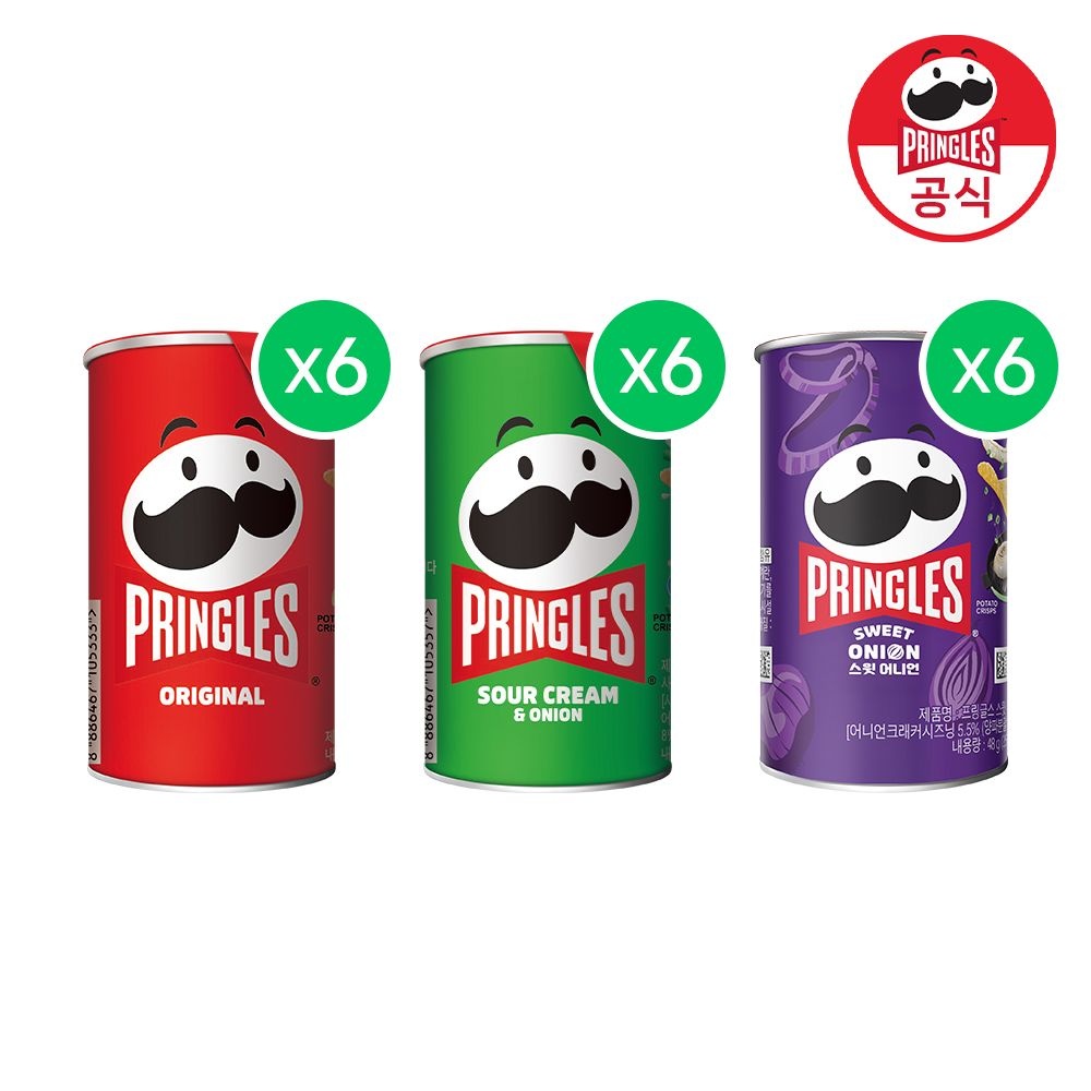 프링글스 프링글스 미니 오리지날 53g 외 3종 6+6+6 골라담기