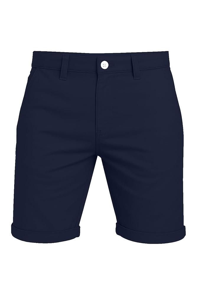 WestAce [해외] WESTACE Mens Chino Shorts Casual Cargo Combat Cotton Half Pant 34 Navy [호환]