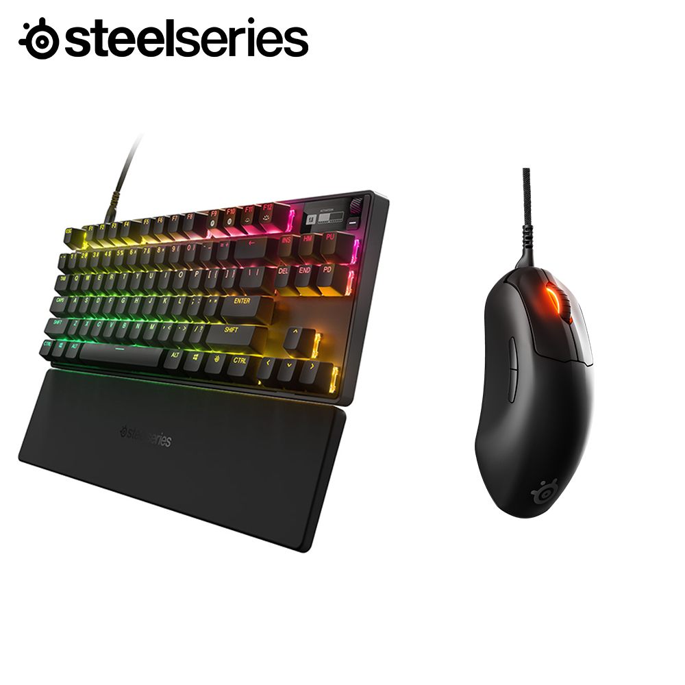 [세트상품] 스틸시리즈 Apex Pro TKL US 자석축 유선 게이밍 키보드 + 프라임 마우스