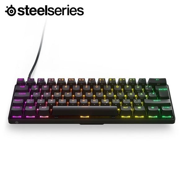 스틸시리즈 유선 기계식 미니키보드, Apex Pro Mini 에이펙스 프로 미니 엠앤웍스정품 영문자판 블랙 USB